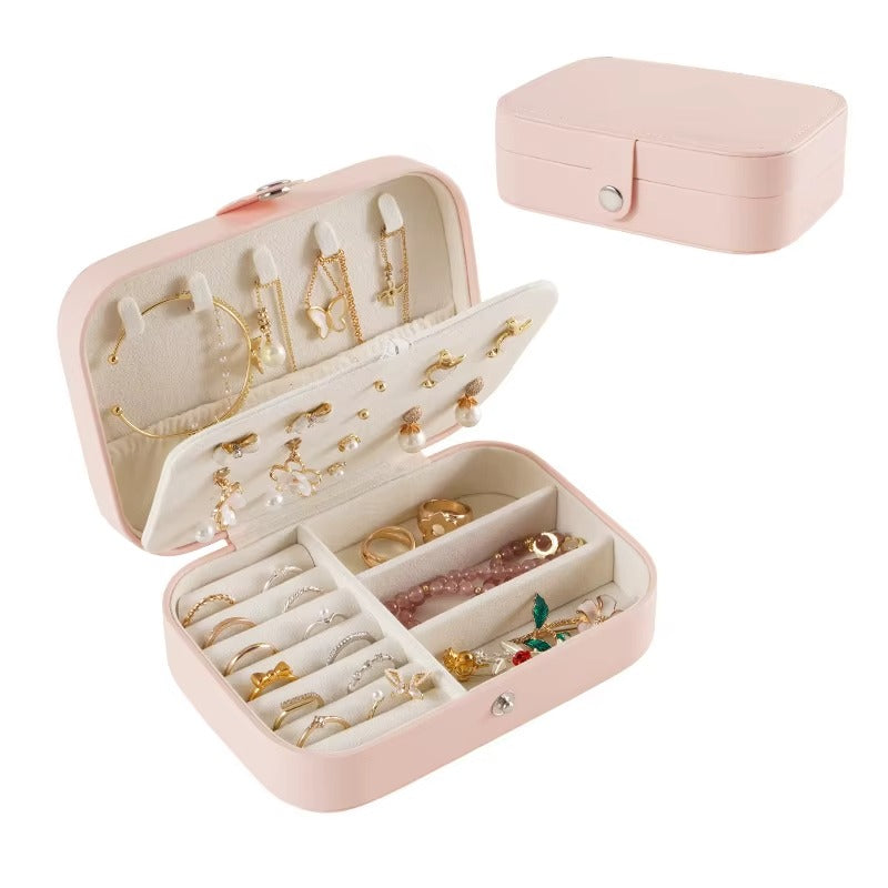 Mini Joyero de Viaje Cuero PU con Cierre Broche, Modelo J17