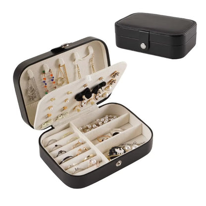 Mini Joyero de Viaje Cuero PU con Cierre Broche, Modelo J17