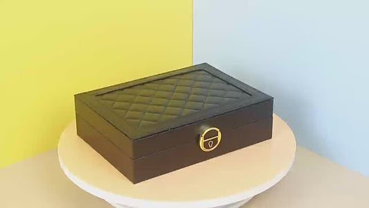 Joyero Organizador 1 Nivel de Lujo con Llave de Seguridad